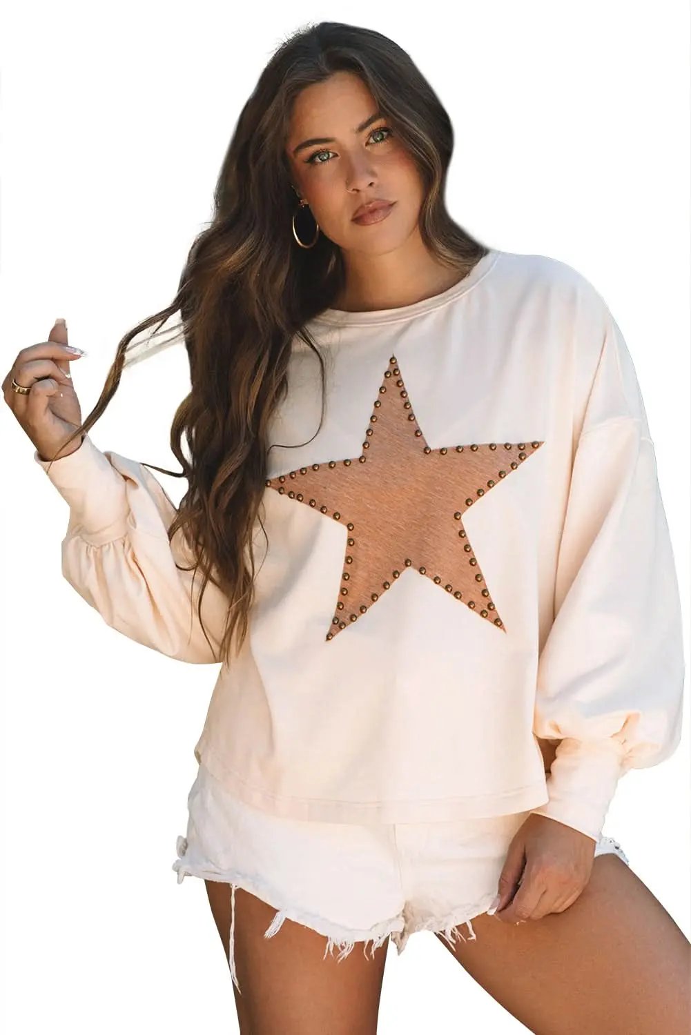 Apricot oversized long sleeve top - Love Salve